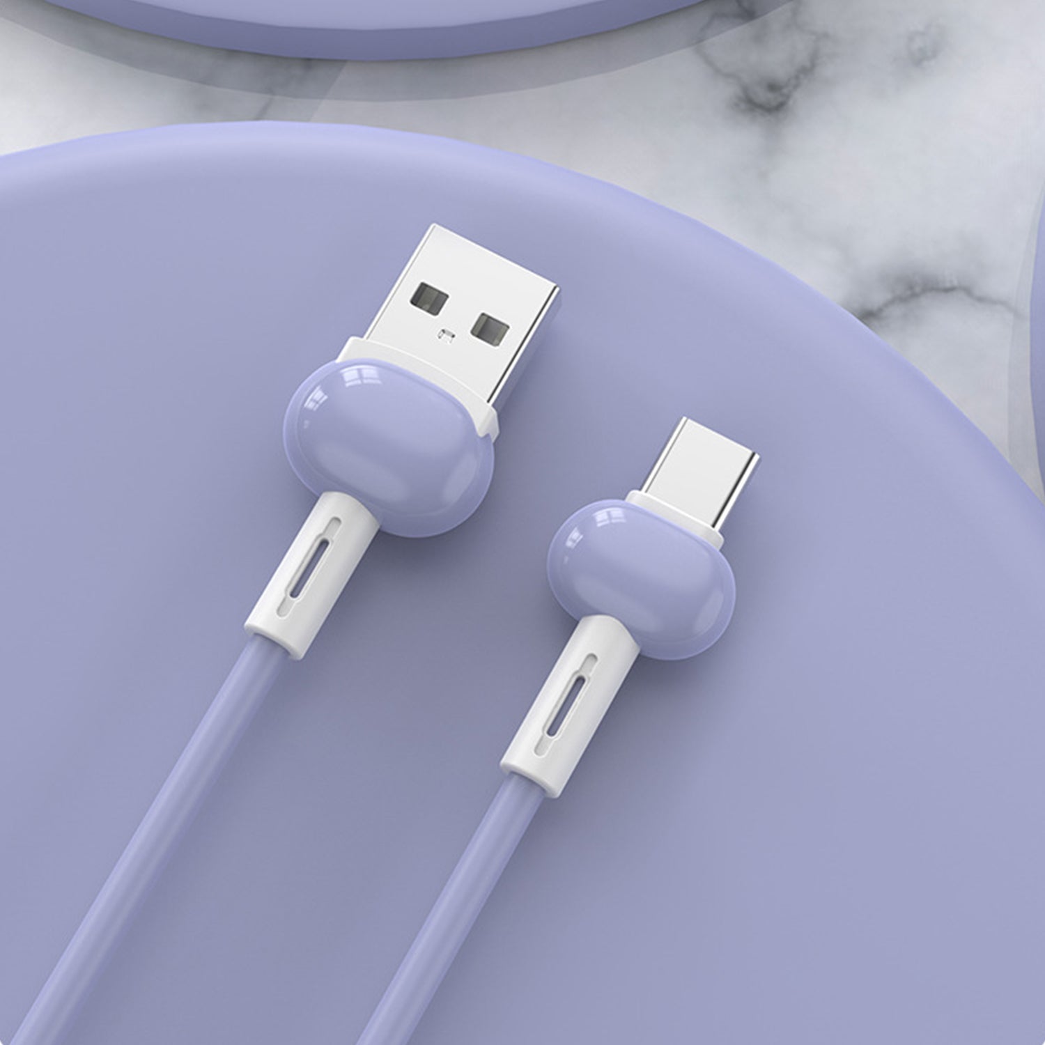 USB to Type-C Liquid TPE Macaron Data Fast Charge Cable Compatible With iPhone 15 Series