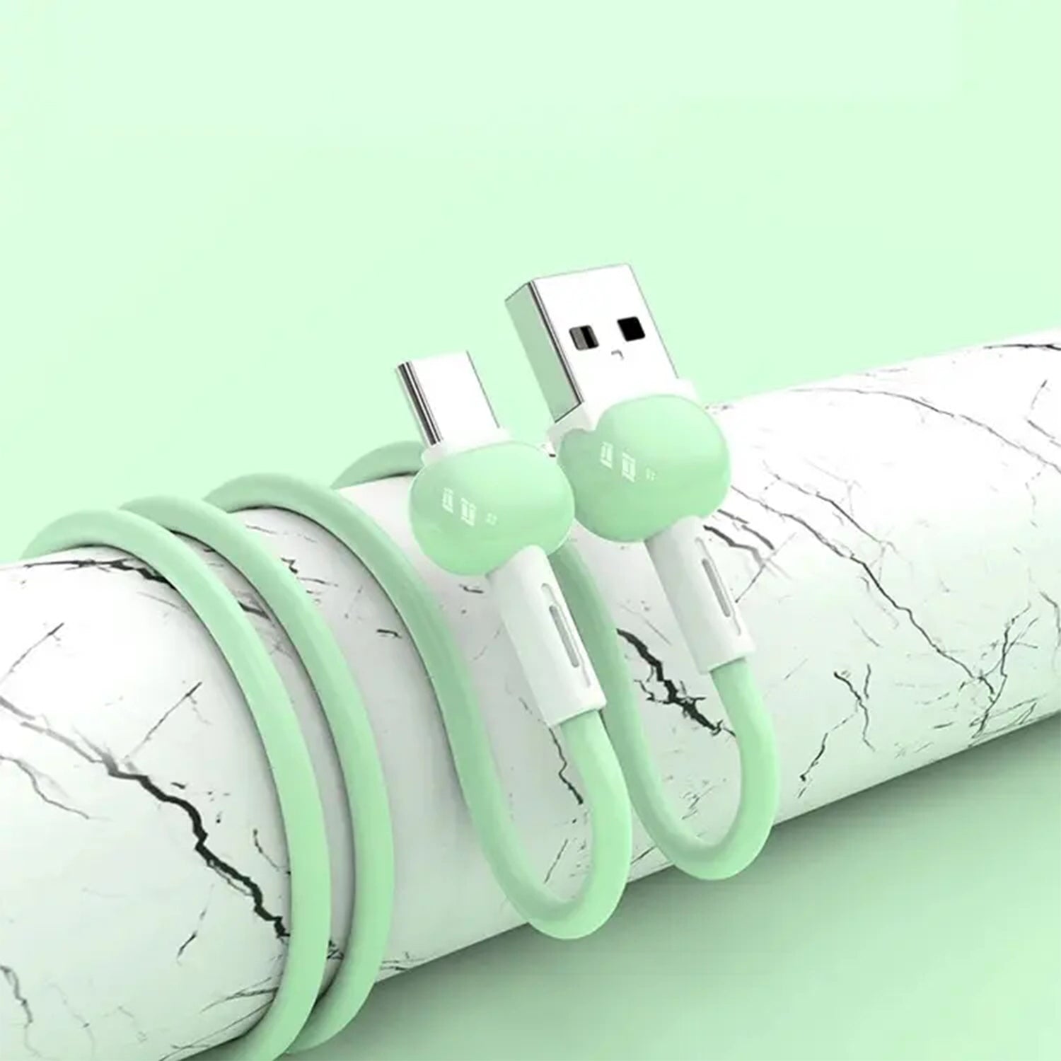 USB to Type-C Liquid TPE Macaron Data Fast Charge Cable Compatible With iPhone 15 Series