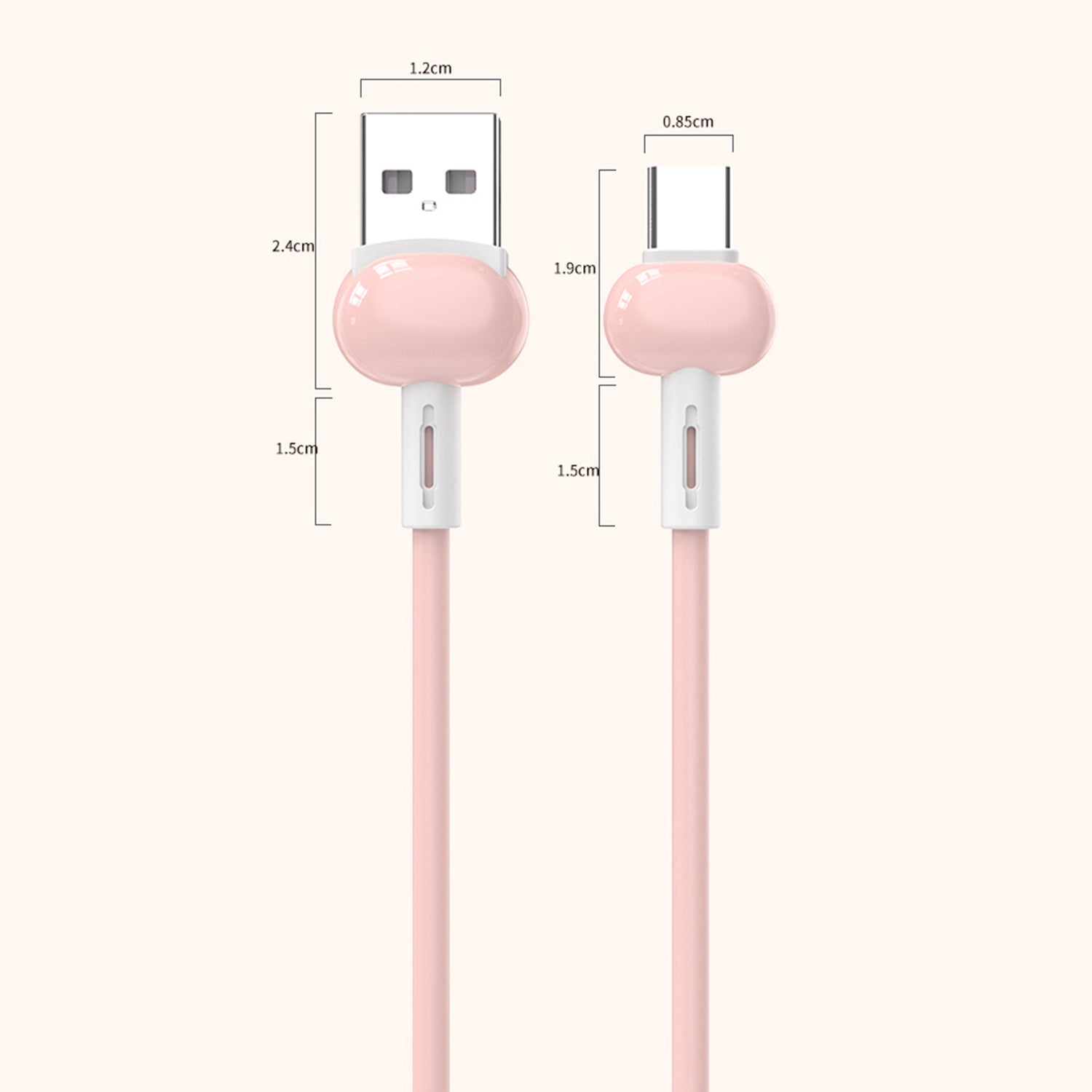 USB to Type-C Liquid TPE Macaron Data Fast Charge Cable Compatible With iPhone 15 Series