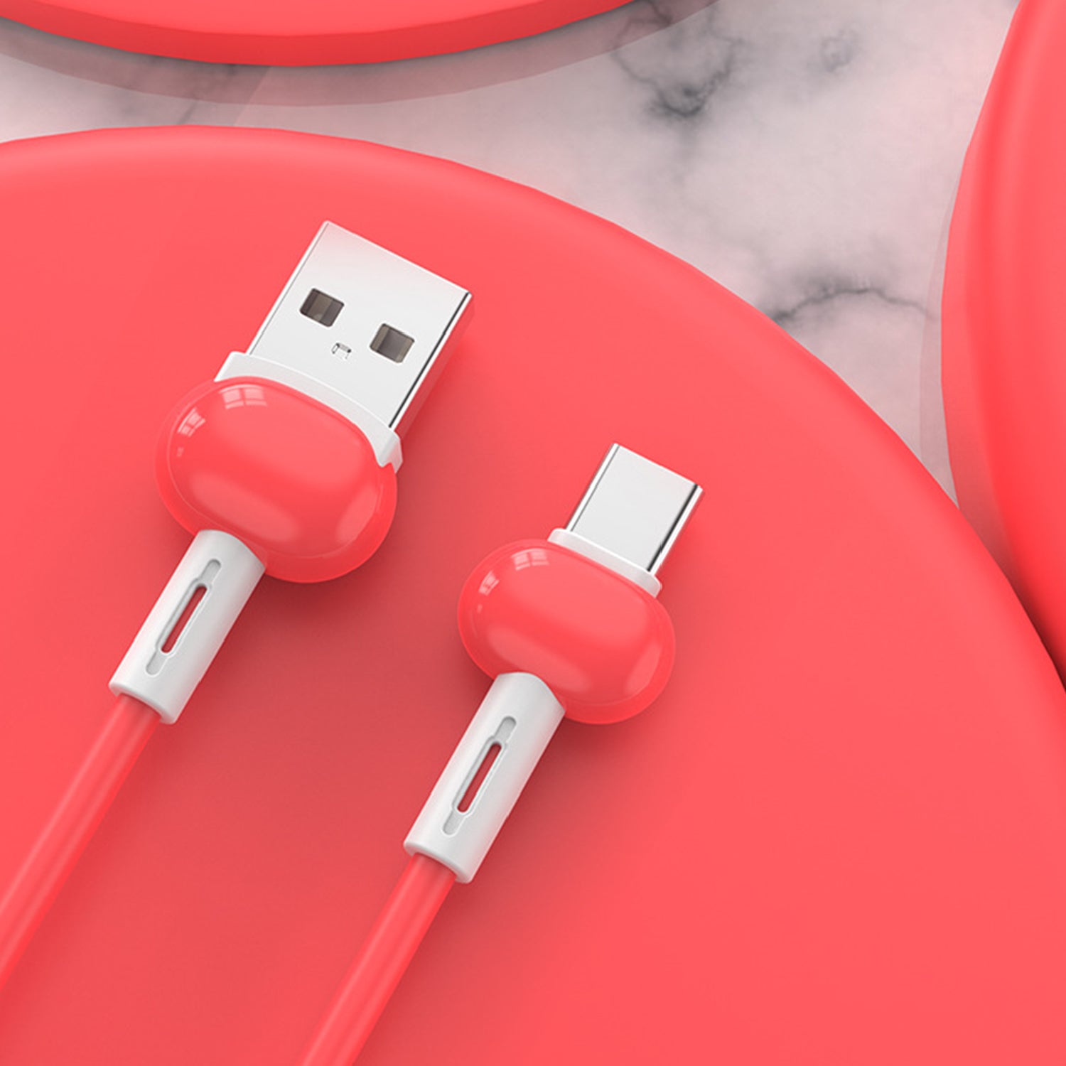 USB to Type-C Liquid TPE Macaron Data Fast Charge Cable Compatible With iPhone 15 Series