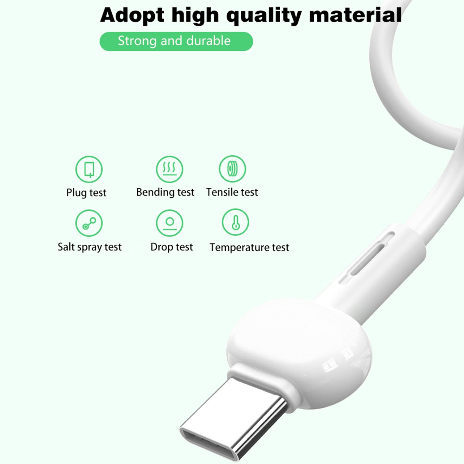 USB to Type-C Liquid TPE Macaron Data Fast Charge Cable Compatible With iPhone 15 Series