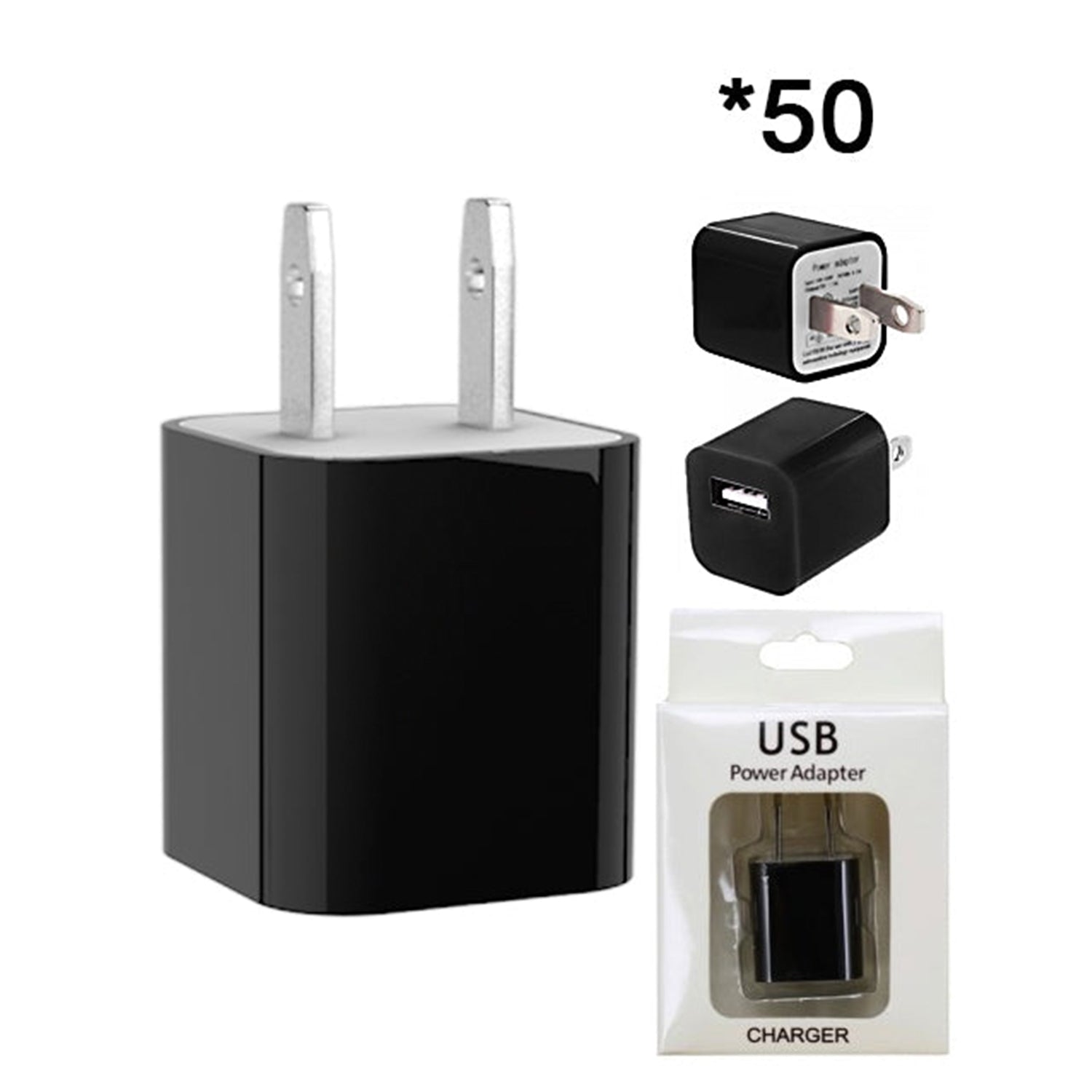 50 PCS Home Adapter for iPhone  11/11 Pro /11 Pro Max/ Xs Max/ X / XS/ 8 / 7