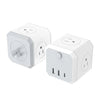 3 USB Ports 4-Sided Socket Power Fast Charging Adapter-White