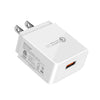 2.4A One-Port USB Fast Charging Wall Adapter for Phone, iPad, and Tablet- White