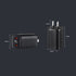 40W PD(2 Type-C ports)Digital Display Gallium Nitride Fast Charging Adapter Compatible With iPhone 15 Series-Black