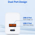 20W PD 2 Ports (USB3.0+TypeC )Quick Charger for iPhone13/12/11 and other Devices