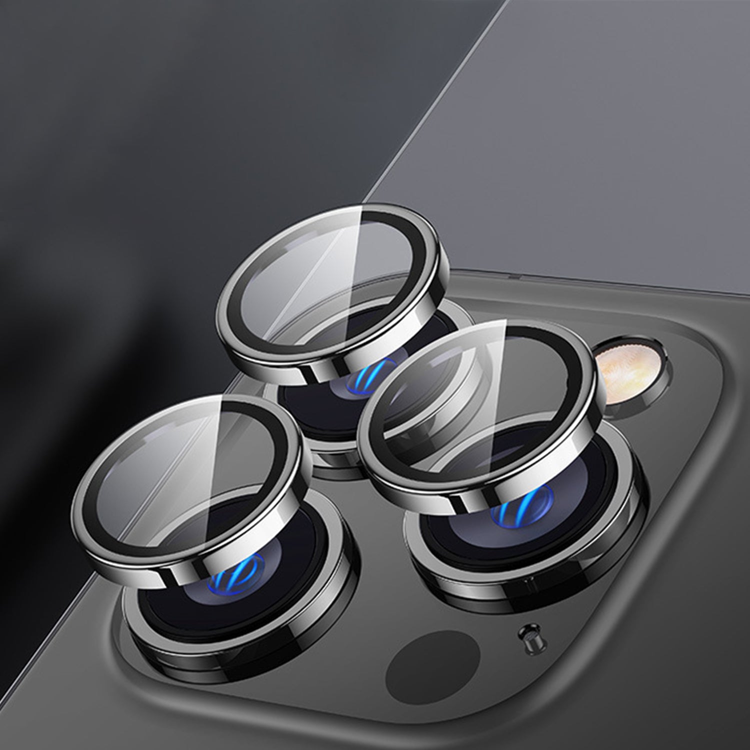 iPhone 15 Pro Eagle Eye Lens Protective Metal Ring With Tempered Glass