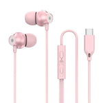 Type-C Meatal in Ear Flat Mouthed Bass Earphones With Microphone