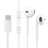 USB-C Headphones Type C Earphones for iPhone 15/15 Plus/15 Pro/15 Pro Max Magnetic HiFi Stereo DAC Earphone with Mic Wired Headphone-White