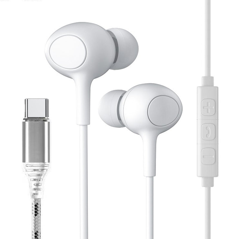 USB-C Wired Earbud Type Headphone With Microphone Compatible iPhone 15/15 Plus/15 Pro/15 Pro Max
