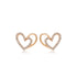 Minimalist hollow heart shaped earrings(X000684077)-Gold