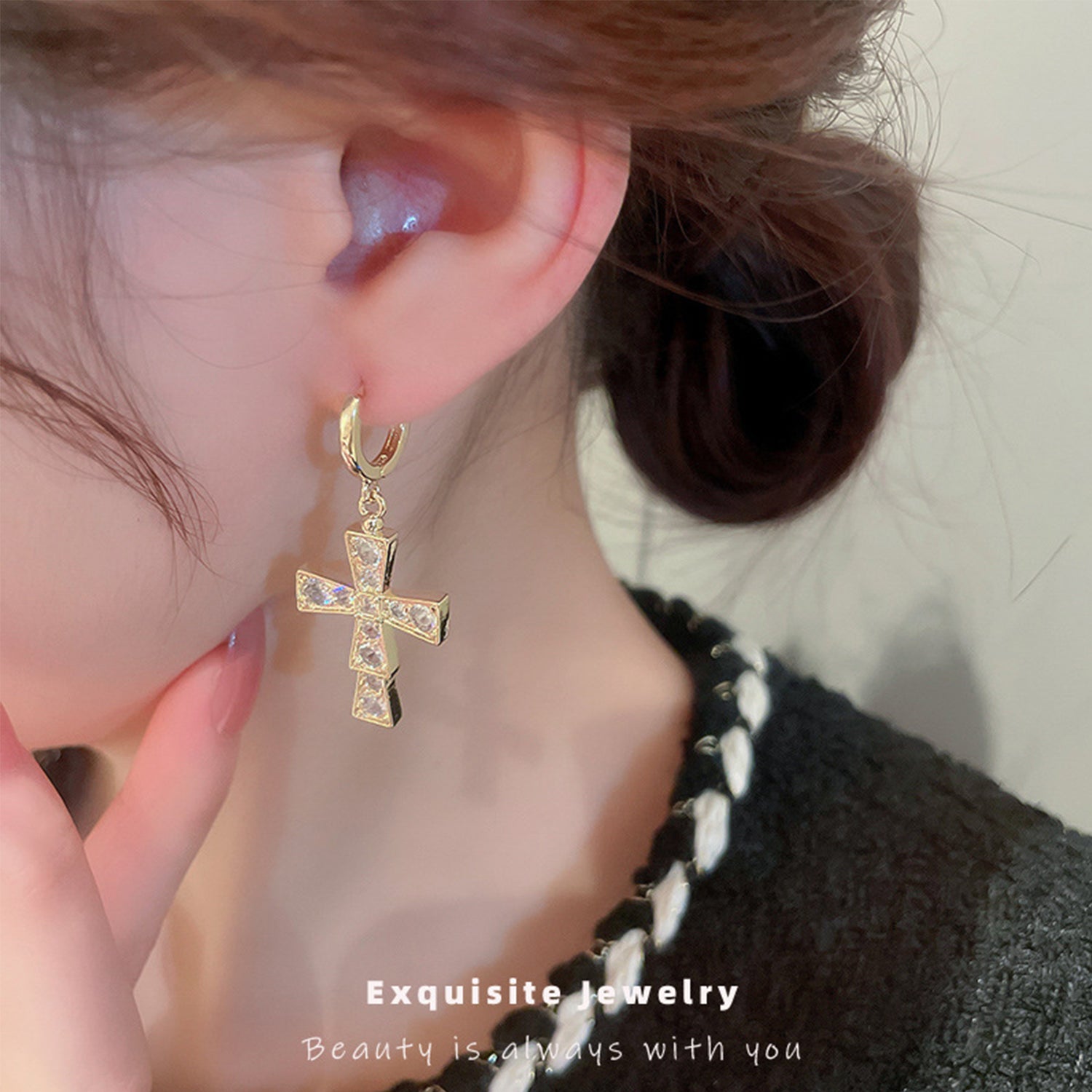 French fashion earrings(HE11760HE11861HE11914)-Cross