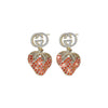 French fashion earrings(HE11760HE11861HE11914)-Strawberry