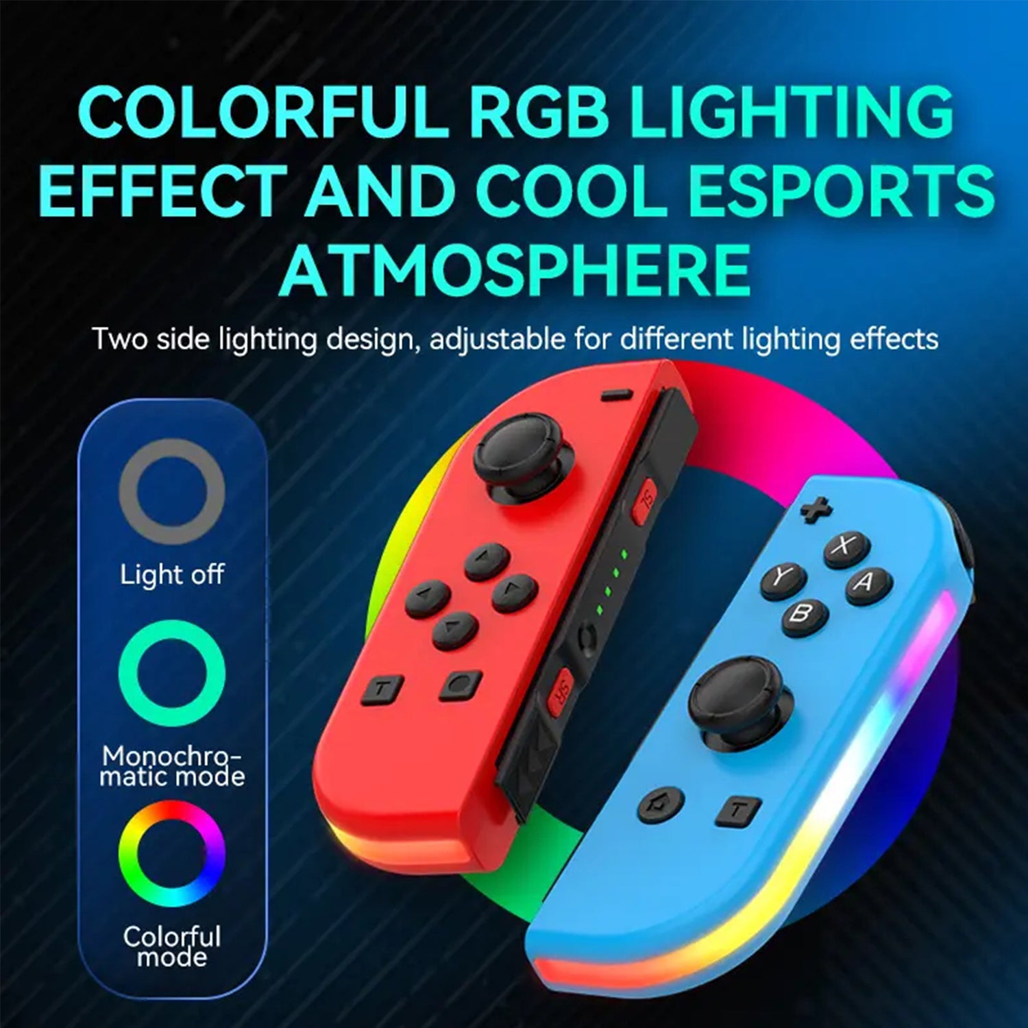 Switch joycon L & R Bluetooth Wireless Gamepad Controller w/Led