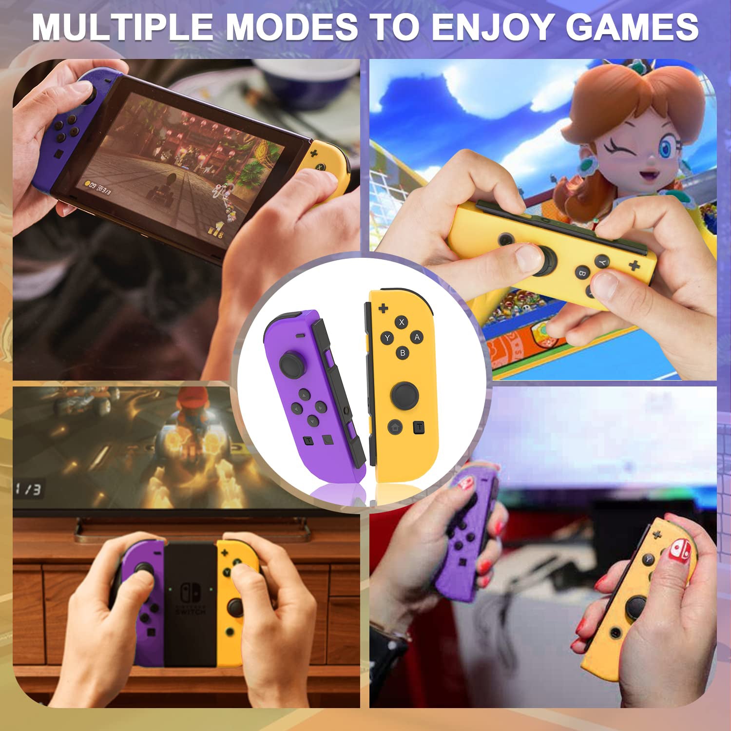 Switch joycon L & R Bluetooth Wireless Gamepad Controller w/Led