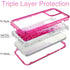 iPhone 14/13 Transparent four corner anti falling quicksand protective case