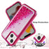 iPhone 14 Plus(6.7") Transparent four corner anti falling quicksand protective case