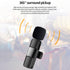 Lavalier Lightning Interface Bluetooth Mini Wireless Microphone-Black