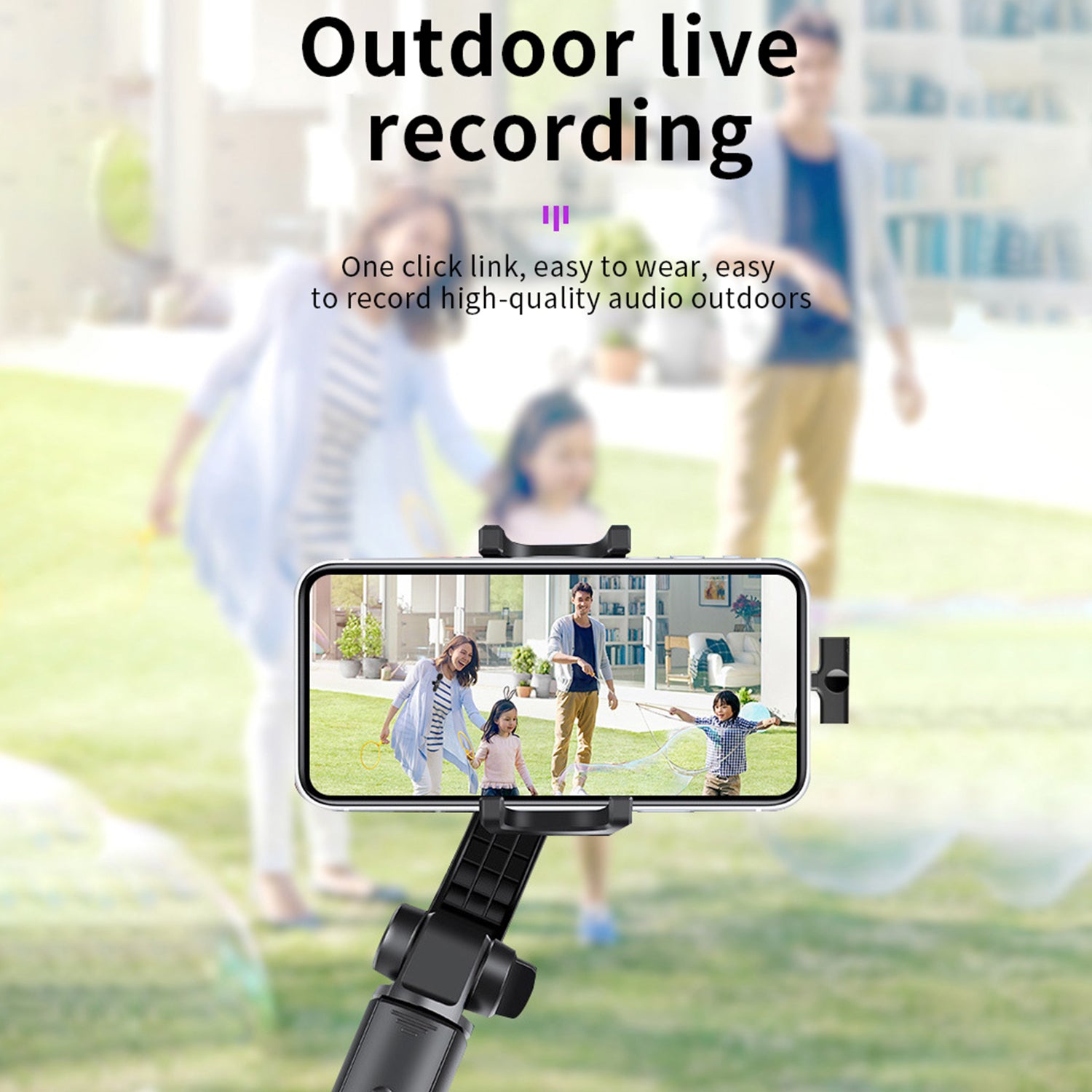 Lavalier Lightning Interface Bluetooth Mini Wireless Microphone-Black