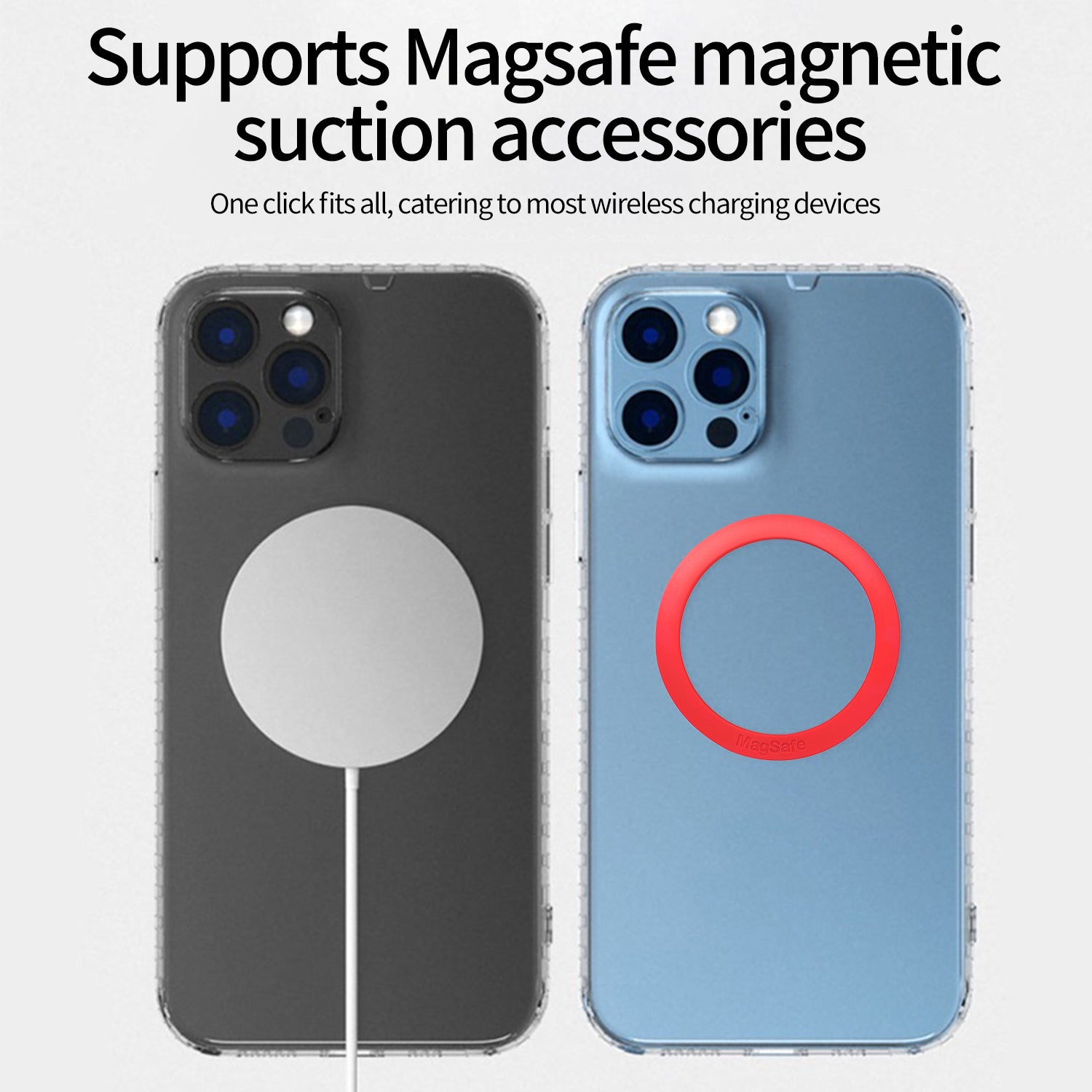 Silicone Magsafe Magnetic Ring For Mobile Phone Holder Magnetic Ring Attached to The Back