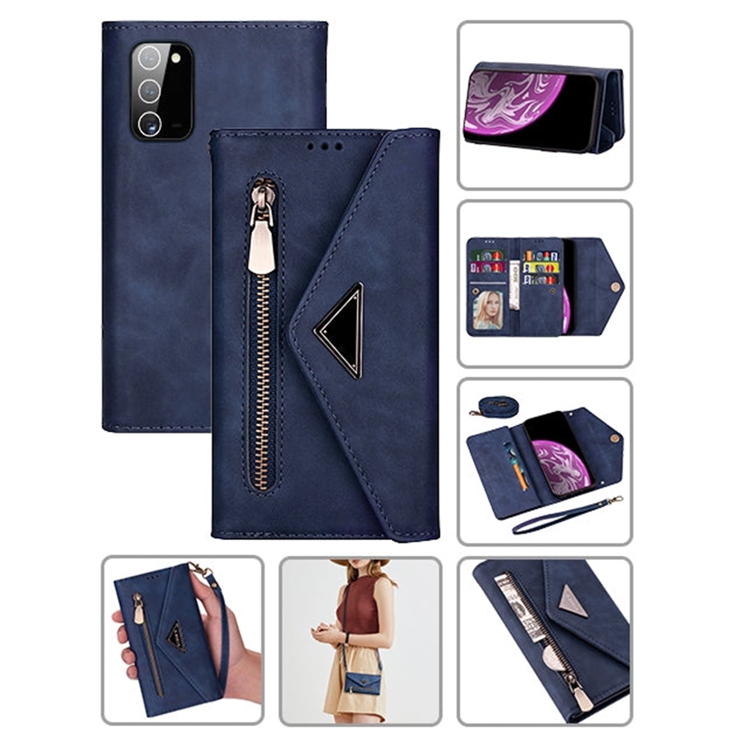 Samsung Galaxy Note 20  2 IN 1 Leather Wallet Case with 7 Credit Card Slots