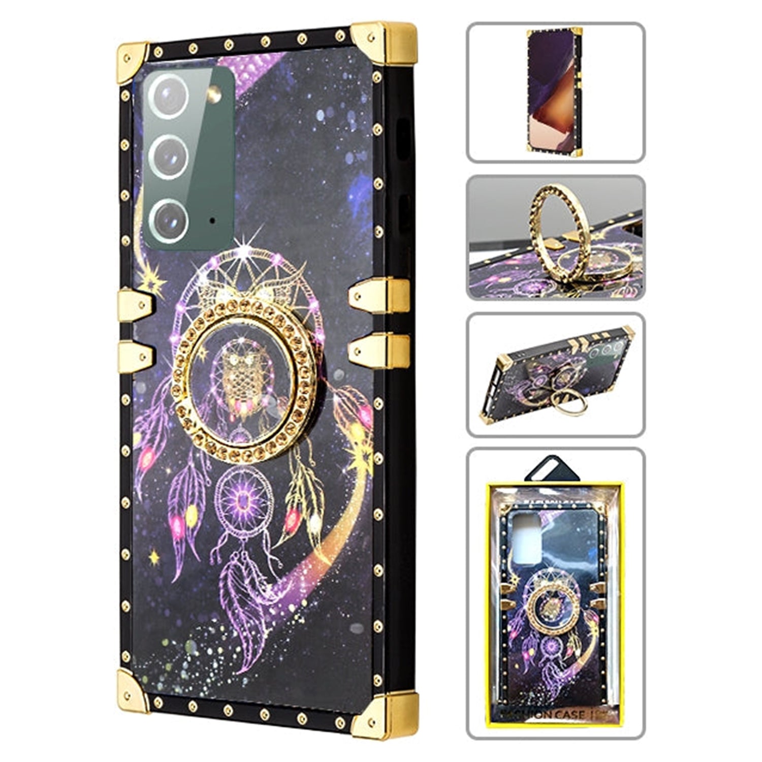 Samsung Galaxy Note 20 (6.7") TPU Luxury Lotus Pattern Fashion Case with Kickstand