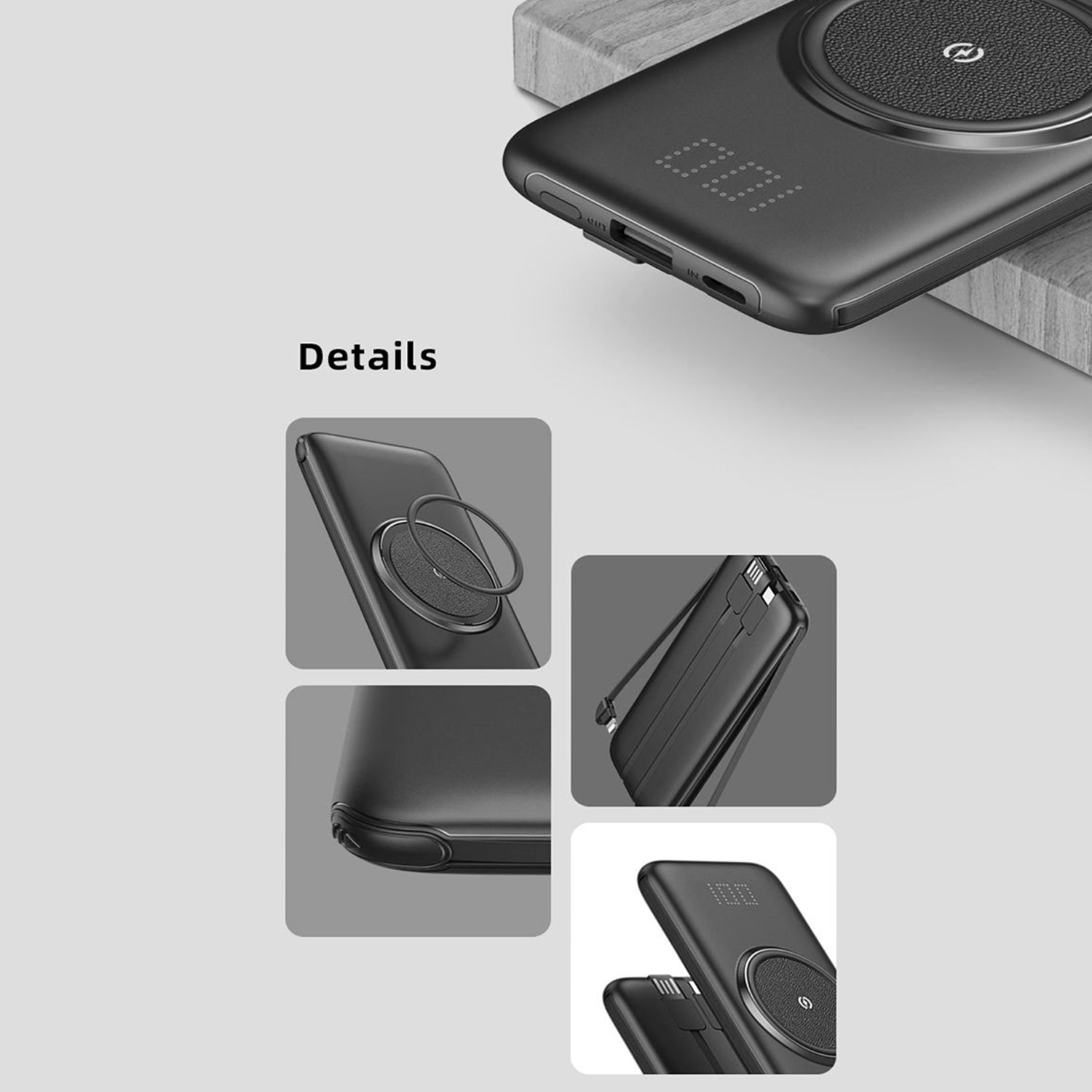 Wireless PD Power Bank 10000mAh Charge For iPhone/Android