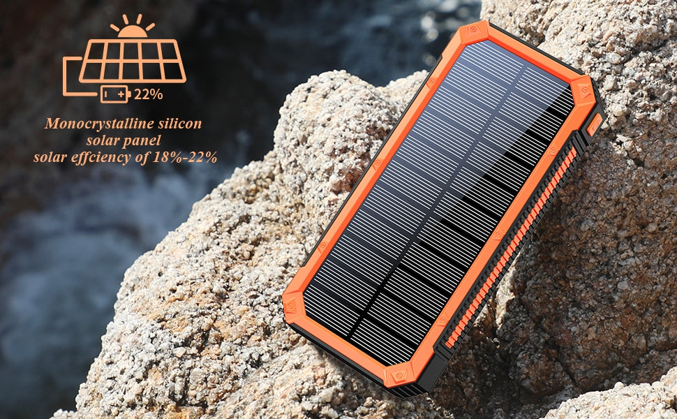 Solar fast charging with LED light panel  power bank support wireless