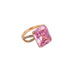 Simple geometric square fashion trendy classical temperament atmospheric niche light luxury ring(JRCF-1290)