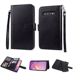 Samsung Galaxy S10 (6.1") 2 in 1 Leather Wallet Case With 9 Credit Card Slots and Removable Back Cover