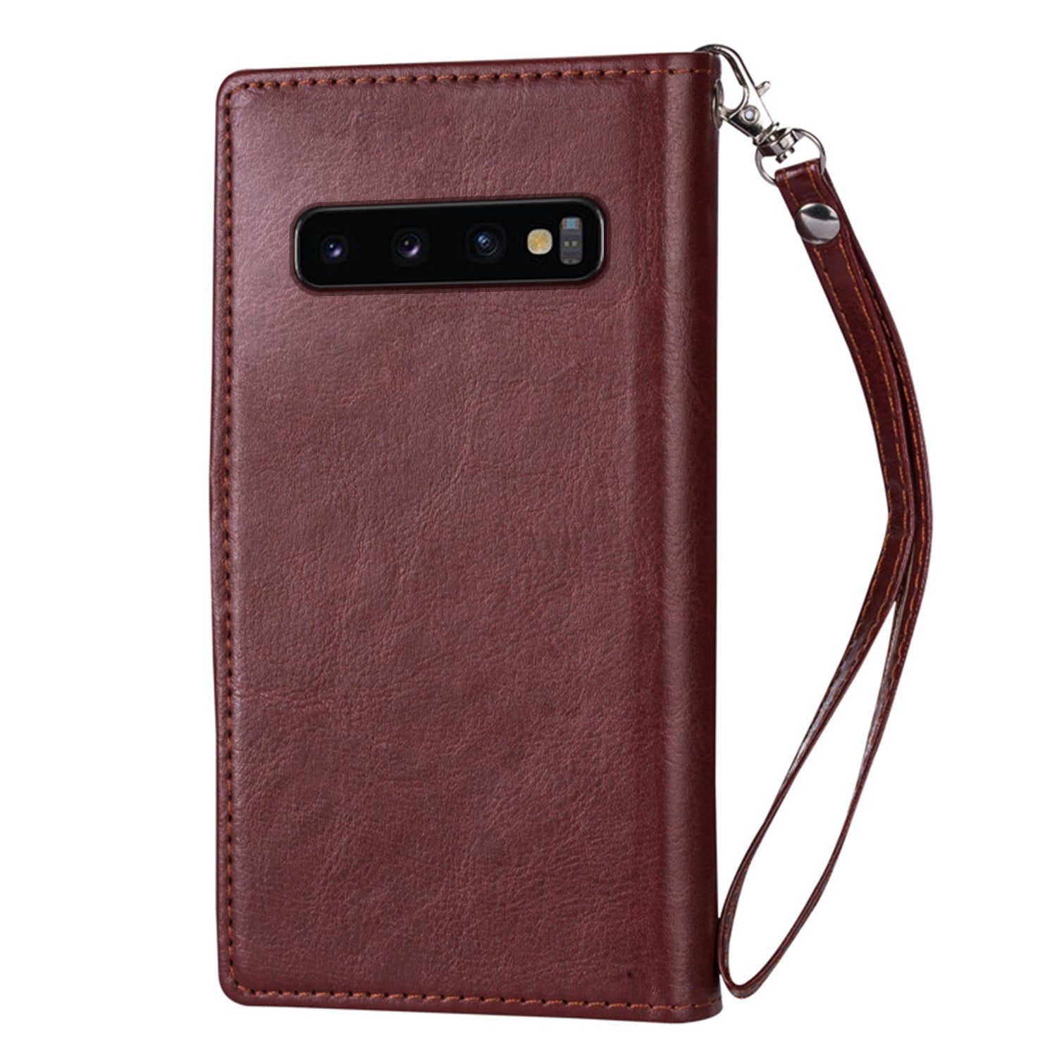 Samsung Galaxy S10 (6.1") 2 in 1 Leather Wallet Case With 9 Credit Card Slots and Removable Back Cover