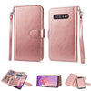 Samsung Galaxy S10 (6.1") 2 in 1 Leather Wallet Case With 9 Credit Card Slots and Removable Back Cover