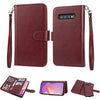 Galaxy S10 Plus 2 in 1 Leather Wallet Case with 9 Credit Card Slots and Removable Back Cover