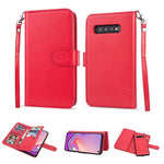 Galaxy S10 Plus 2 in 1 Leather Wallet Case with 9 Credit Card Slots and Removable Back Cover