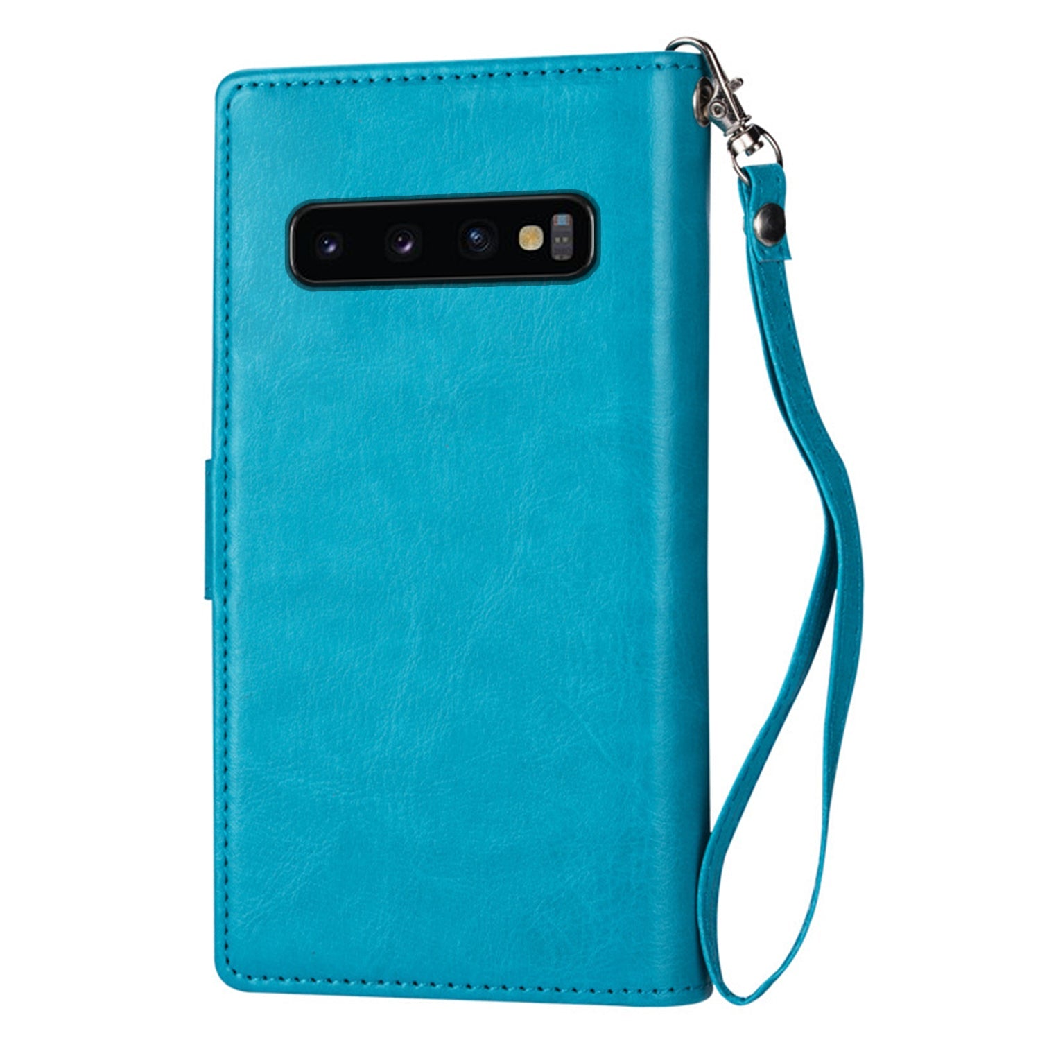 Galaxy S10 Plus 2 in 1 Leather Wallet Case with 9 Credit Card Slots and Removable Back Cover