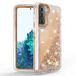 Samsung Galaxy S21 Transparent Floating Glitter Heavy Duty Case