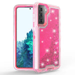 Samsung Galaxy S21 Transparent Floating Glitter Heavy Duty Case