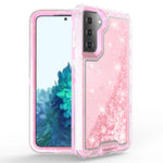 Samsung Galaxy S21 Transparent Floating Glitter Heavy Duty Case