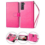 Samsung Galaxy S21 2 in 1 Leather Wallet Case With 9 Credit Card Slots and Removable Back Cover 