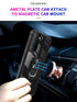 Magnetic GPS Car Mount Phone Holder Case with Transparent Back for Samsung Galaxy S21