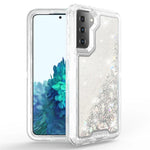 Transparent Floating Glitter Heavy Duty Case for Samsung Galaxy S21 Plus