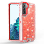 Transparent Floating Glitter Heavy Duty Case for Samsung Galaxy S21 Plus