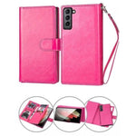 S22 2 IN 1 Leather Wallet Case with 9 Credit Card Slots and Removable Back Cover