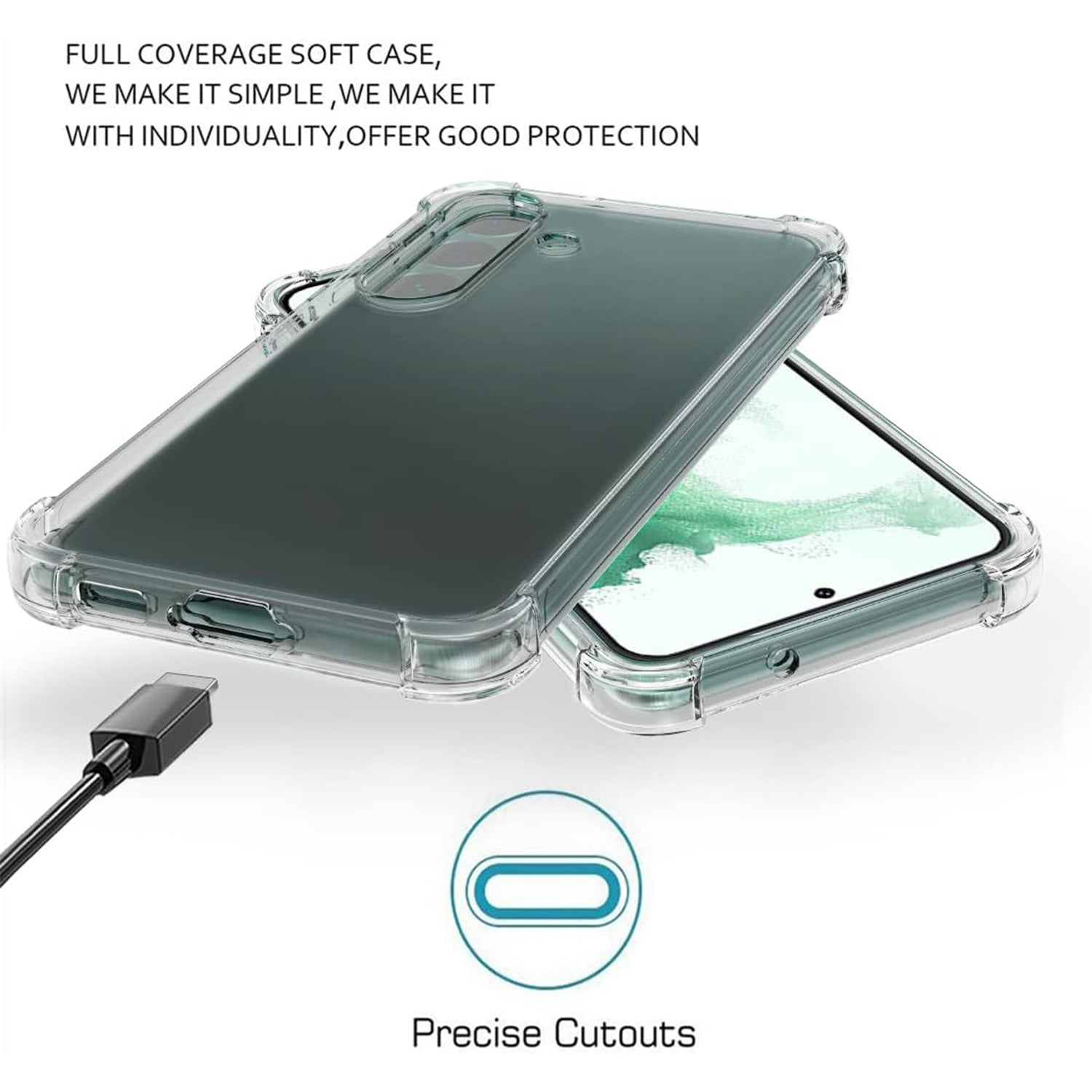 Samsung Galaxy S24 Plus Transparent Clear Soft TPU Cover Case-Clear