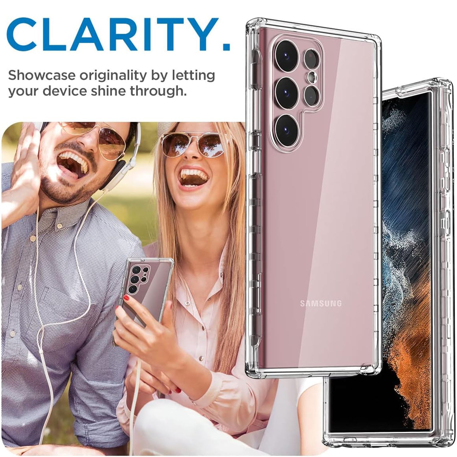 Samsung Galaxy S24 Ultra Transparent Clear Soft TPU Cover Case-Clear