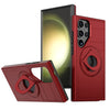 Samsung Galaxy S24 Ultra Magnetic Scratch-Proof PC+TPU Phone Cover with Rotary Kickstand Case