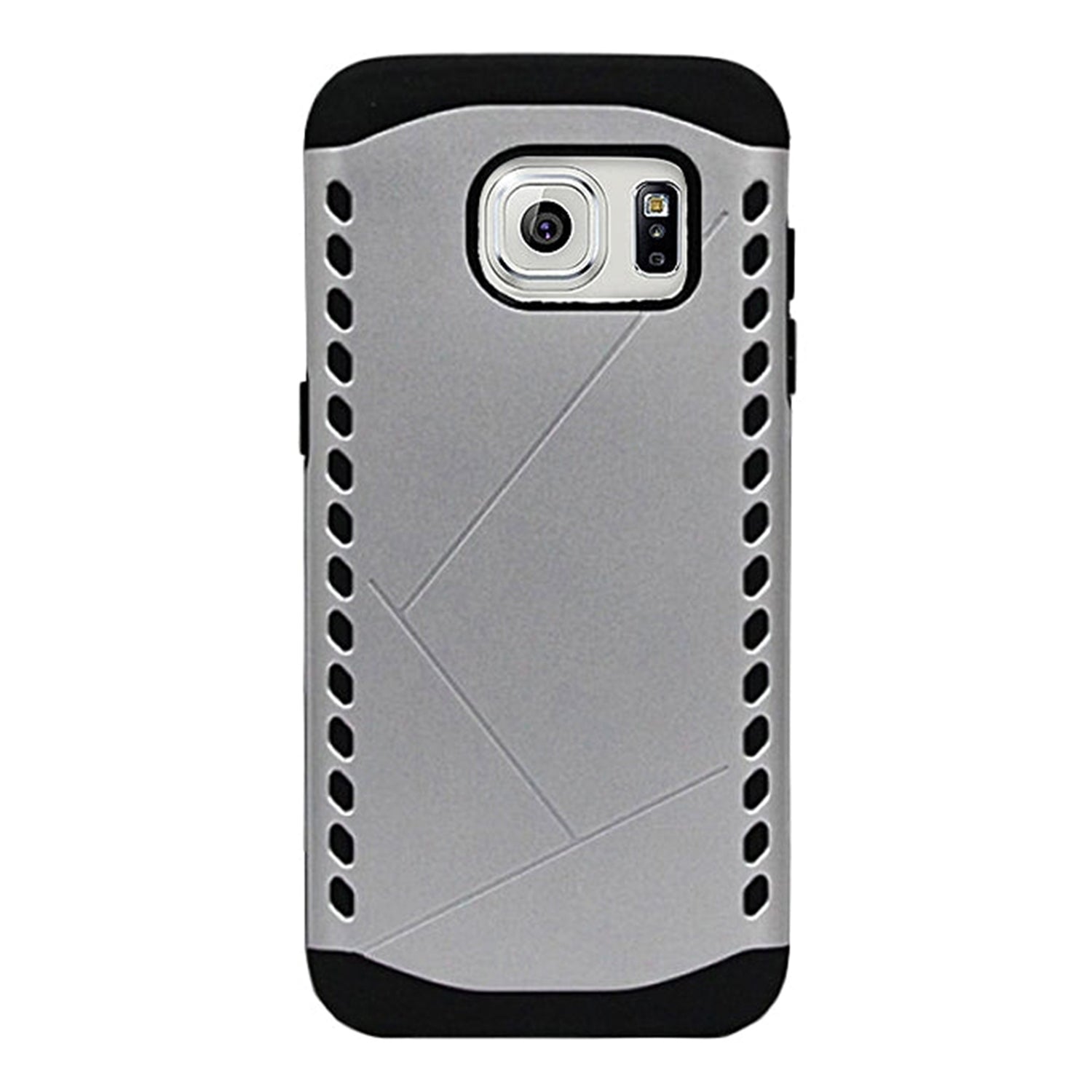 Armor Case with lines for Samsung Galaxy S7 - Silver