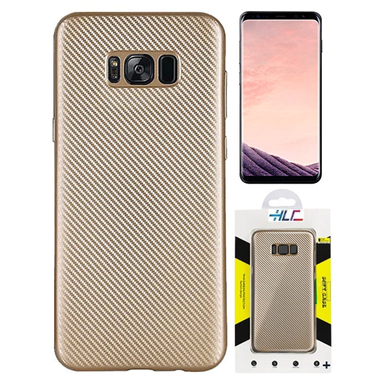 Carbon Fiber Design Ultra thin Anti-slip Soft Case for Galaxy S8 Plus