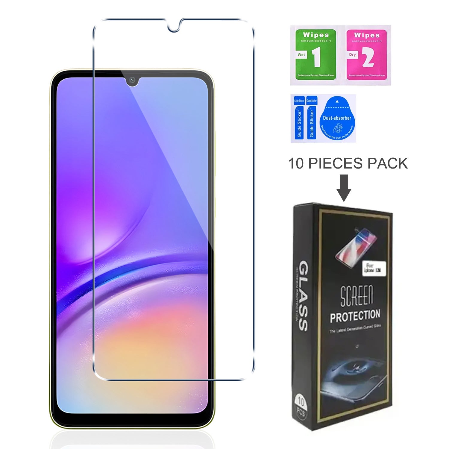 Samsung Galaxy A05 Clear 10 Pack Tempered Glass