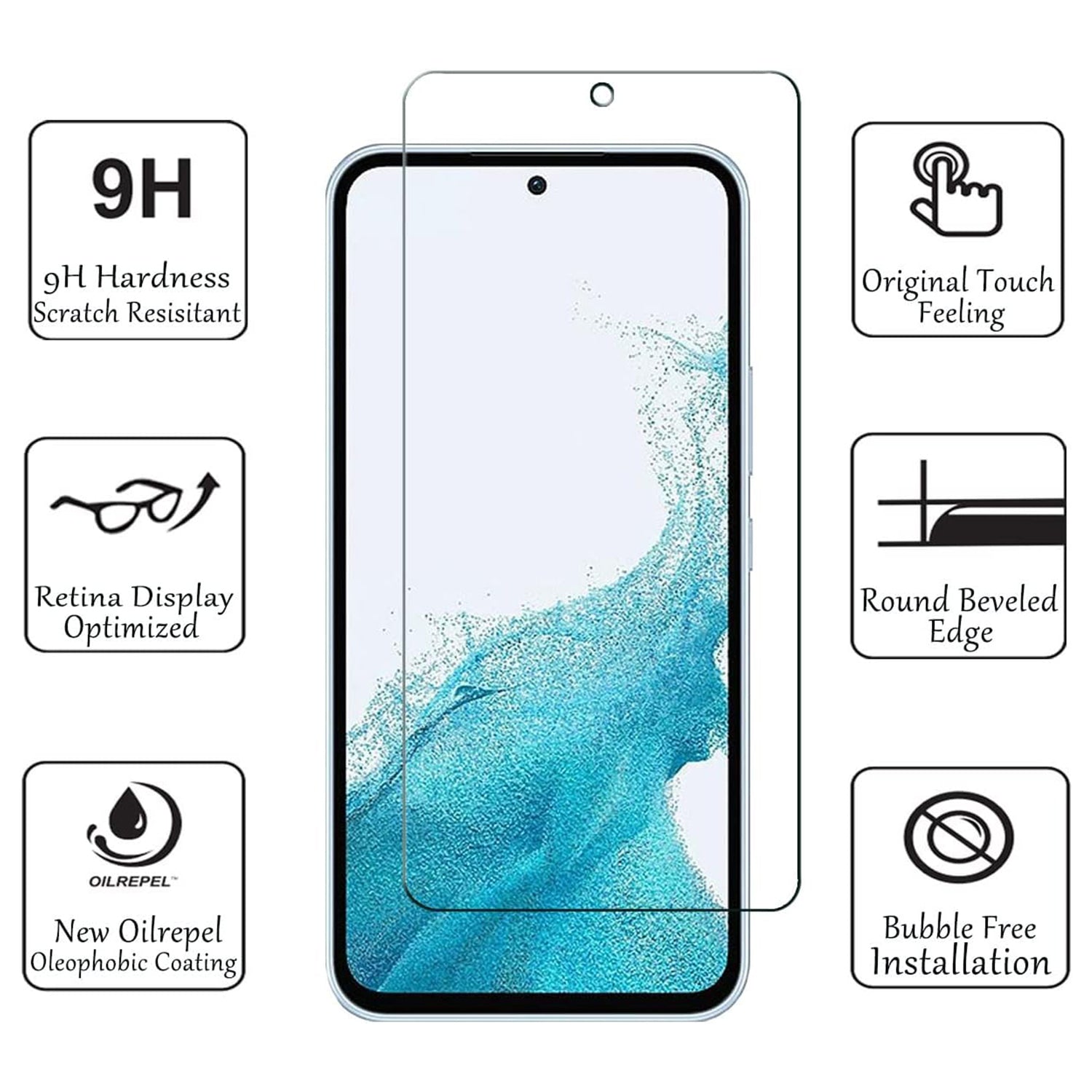 Samsung Galaxy A54 Clear 10 Pack Tempered Glass